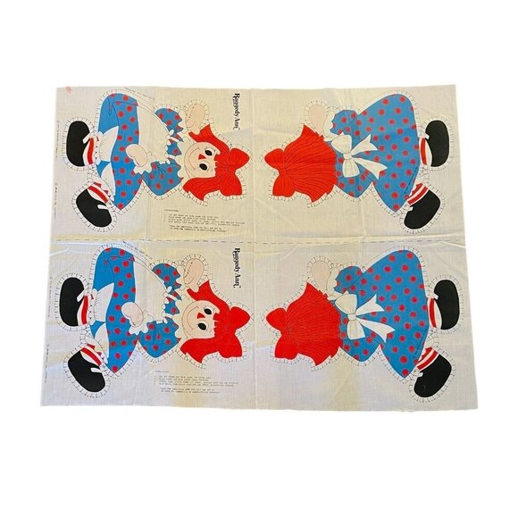 Vintage 1978 Raggedy Ann Cut & Sew Pillow Doll Pattern Form Set of 2 - Picture 1 of 5
